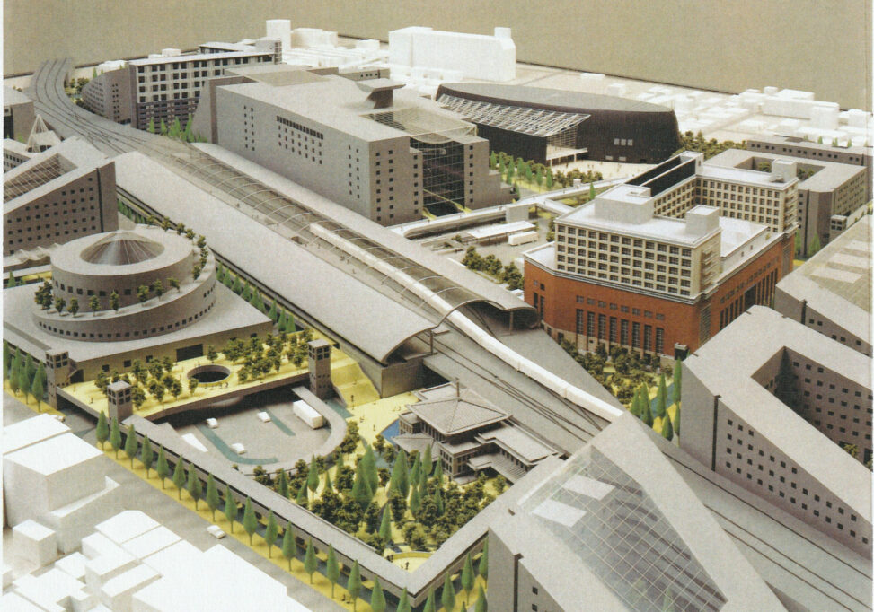 シルクロードシティ21　完成イメージ模型（図版出処：『奈良市政要覧　1996』）